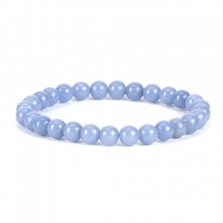 Armbånd med 6 mm Angelitt AAA-kvalitet, 19 cm