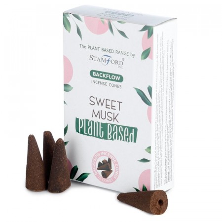 Plant Based Back Flow røkelse Sweet Musk