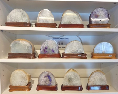 Agat Cut Base på sokkel kan gjøres om til lampe