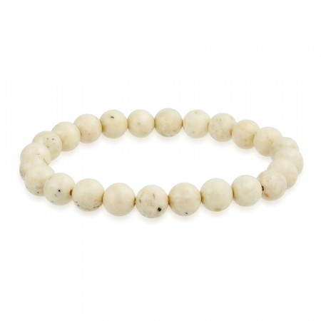 Armbånd med 8 mm Jaspis, riverstone stener AAA-kvalitet, 19 cm