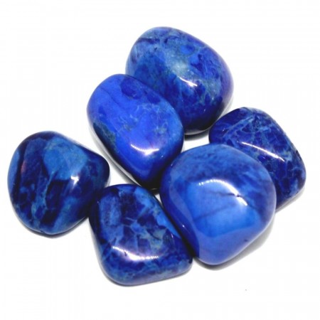 Howlitt, blå mørk (Farget) Tromlet Medium/Stor AAA-kvalitet