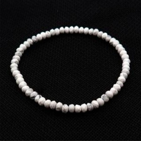 Armbånd med 4 mm Howlitt cut rondell AAA-kvalitet, 16 cm