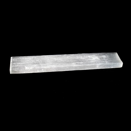 Selenitt, hvit, upolert brikke ca 20 cm