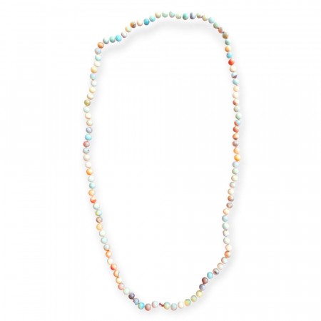 Mala bønnekjede med ring og 108 Amazonitt 8 mm beads