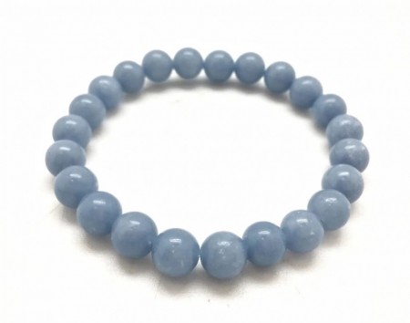 Armbånd med 8 mm Angelitt AAA-kvalitet, 19 cm