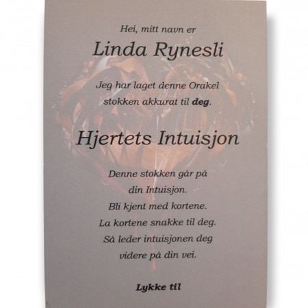Hjertets intuisjon Orakel kort på norsk av Linda Rynesli