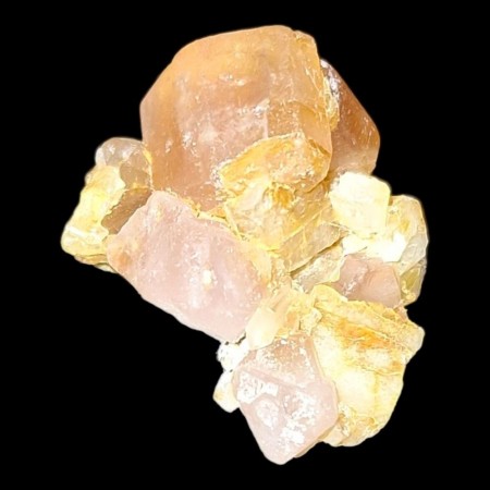 Apatitt, rosa med Granat 22 mm AAA-kvalitet