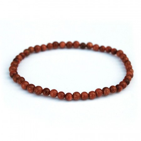 Armbånd for barn med 4 mm Stjernestein, rød (Syntetisk) AAA-kvalitet, 14 cm
