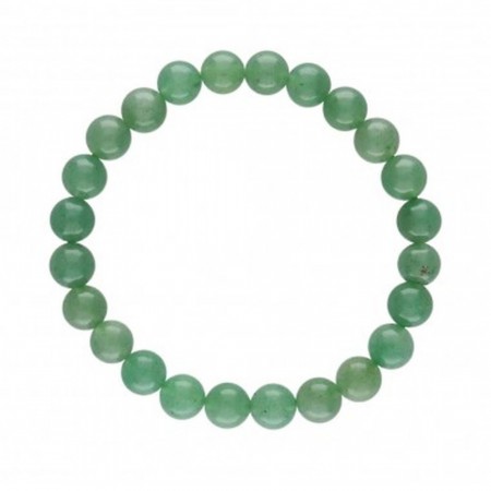 Armbånd med 8 mm Kvarts, grønn AAA-kvalitet