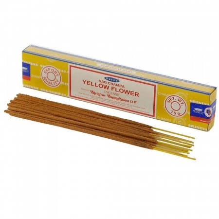 Satya røkelsespinner Yellow Flower, 15 gram