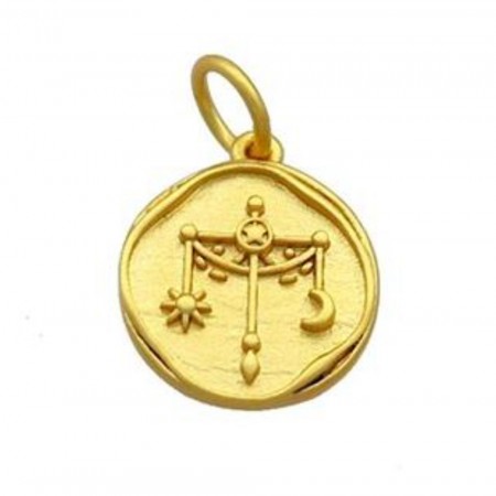Vekten anheng forgylt med 18 karat gull, 15 mm