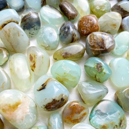 Opal, blå Tromlet Stor AA-kvalitet