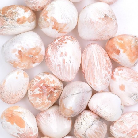 Skolesitt, rosa Tromlet Stor AAA-kvalitet