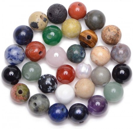 16 mm krystall perler med hull