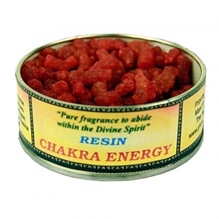 Chakra Energy Resin harpiks røkelse i tinnboks, 60 gram