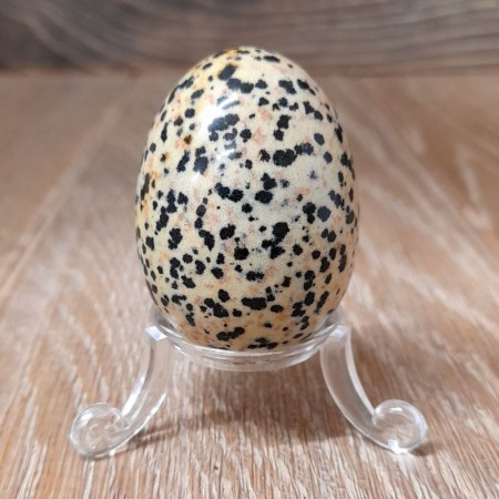 Jaspis, dalmatiner egg 5 cm AAA-kvalitet