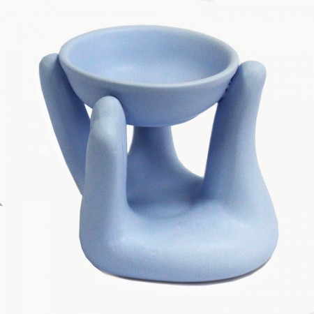 Oljebrenner hjelpende hender blå, 10 cm