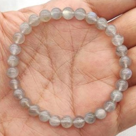 Armbånd med 6 mm Labradoritt AAA-kvalitet, 19 cm