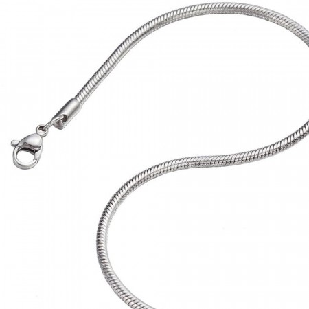 Sølv slangekjede platinaforgylt 1,2 mm, 42 cm