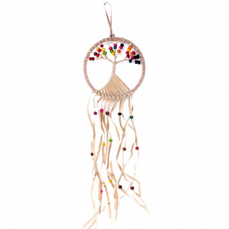 Drømmefanger livets tre beige 12 cm, 45 cm lang