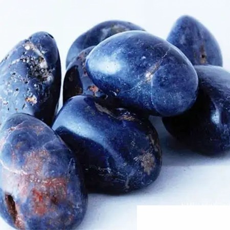 Sardonyx, blå Tromlet Medium AAA-kvalitet