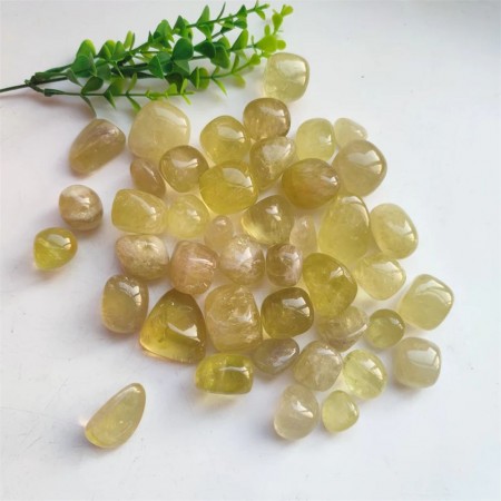 Citrin, lemon Tromlet Medium AAA-kvalitet