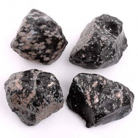 Obsidian, snøfnugg Rå 20-50 mm AAA-kvalitet
