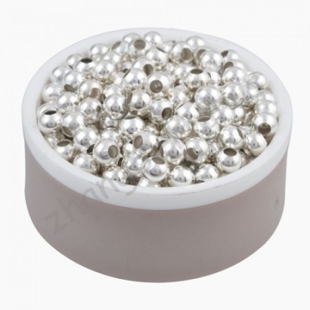Spacer seed solid sølv 6 mm, 50 stk