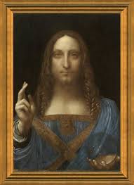 Jesus holder en Cintamani i DaVincis Salvator Mundi